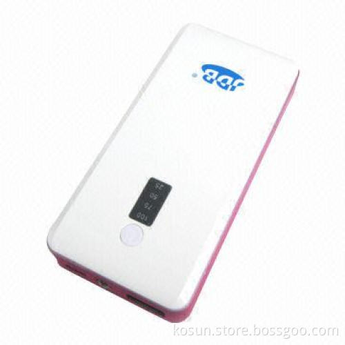 Portable Power Bank, 6,000mAh Polymer Battery Capacity